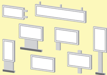 Isometric Hoarding Vector - vector gratuit #393385